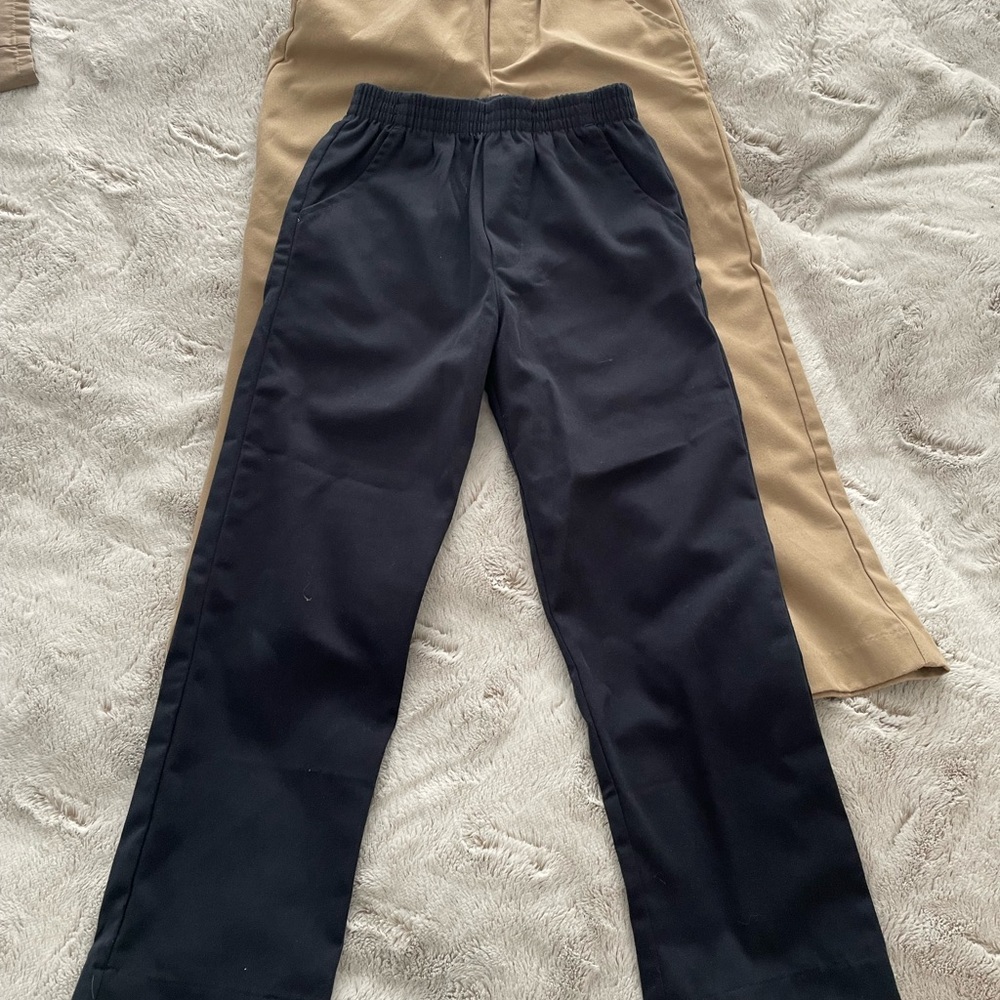Bundle of 2 boys uniform pull on pants NWOT - Picture 2 of 3